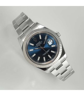 Rolex Datejust 116334 blue dial 2016 box papers