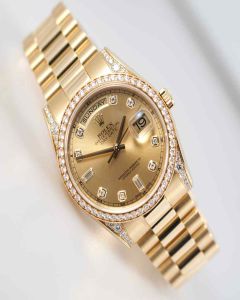 Rolex Day-Date 36 mm yellow gold factory diamond 118388
