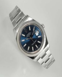Rolex Datejust 116334 blue dial 2016 box papers